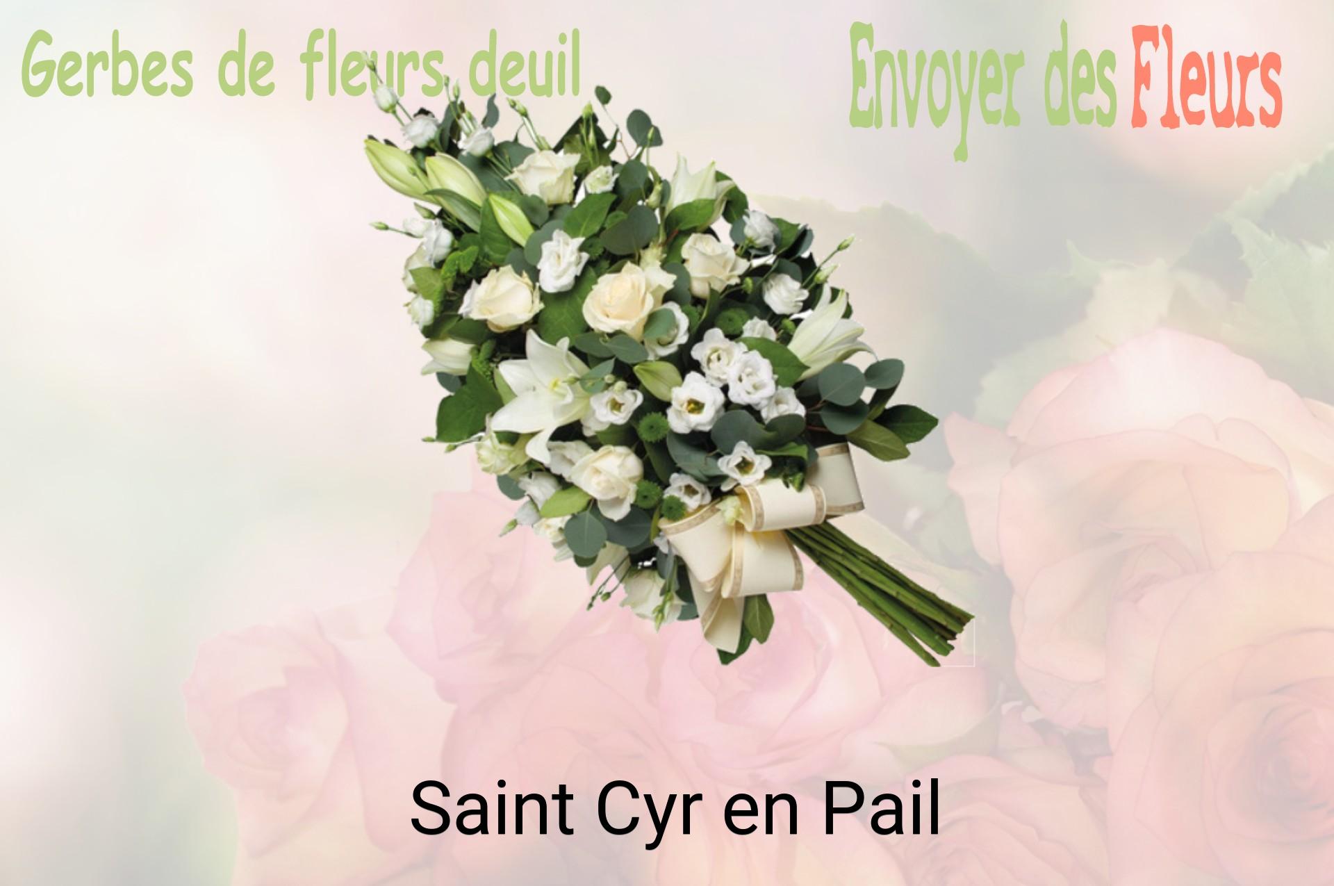 Gerbe de fleurs de deuil livrée à Saint-Cyr-en-Pail